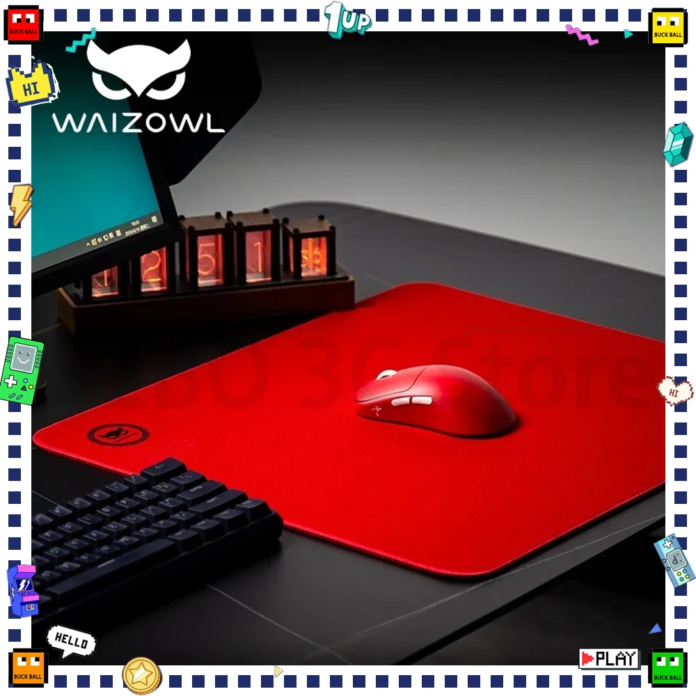 

Игровой коврик для мыши WAIZOWL Falcon из полиуретановой пены, грунтовка, гранулированные ощущения, нейтральная поверхность, очень большой нескользящий коврик для мыши, для геймеров, подарки