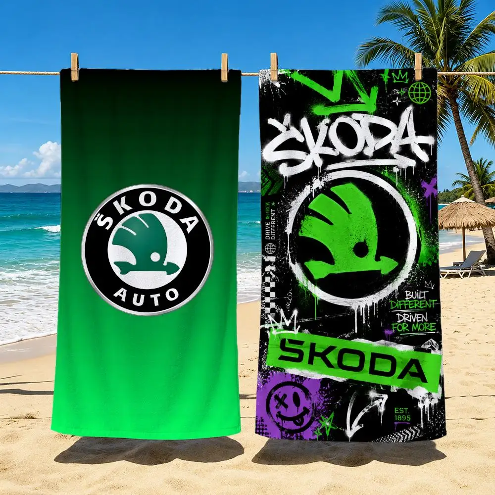 Brand S-Skoda Towel Towel Soft Pool Gift For Travel Gym Shower Camping Quick Dry Sports Large Beach Towels