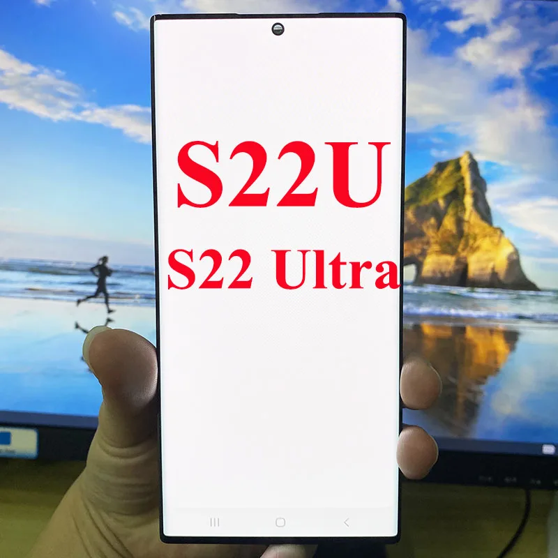 Super amoled s908 lcd für samsung s22 ultra 5g s908b s908u display touchscreen 6.8 \'\'mit rahmen baugruppe s22 ultra lcd mit dot