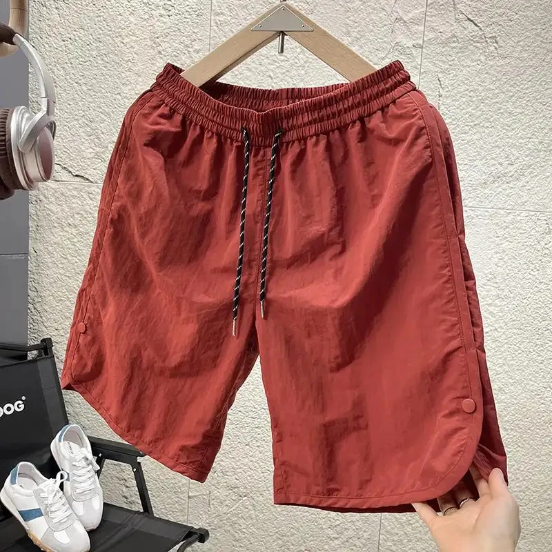 

Мужские повседневные шорты 2026: быстросохнущие, с жатой текстурой, эластичным поясом, свободного кроя, разноцветные, легкие, летние, до колена