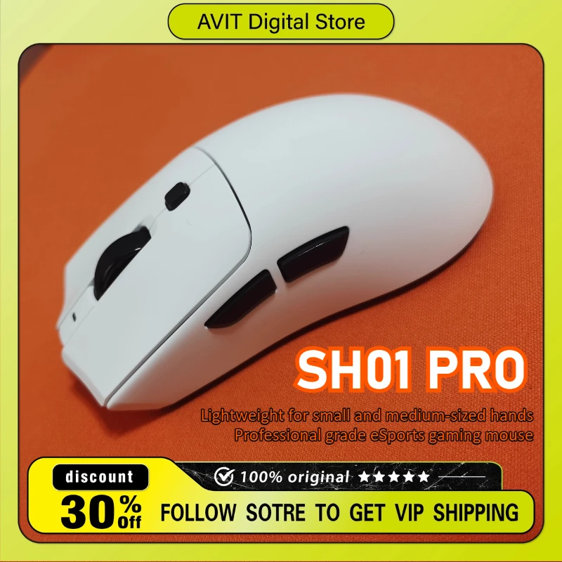 RAWM SA-SH01 Pro Wireless Mouse E-sports Gaming Mouse Bluetooth Three Mode PAW3950 Hot-swappable Micro-movement Pc Accessories