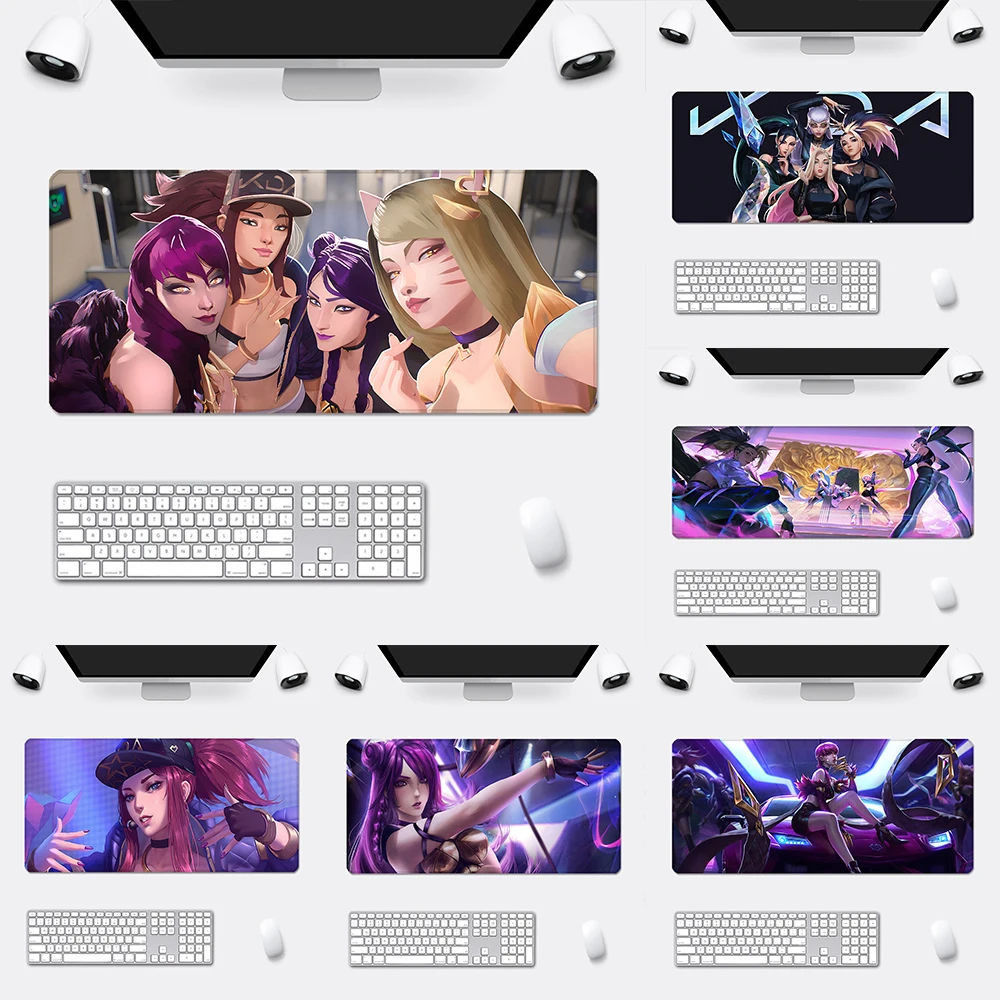 

Kda Mousepad HD Printing Computer Gamers Locking Edge Non-slip Mouse Pad XXL90x40cm Keyboard PC Desk Pad