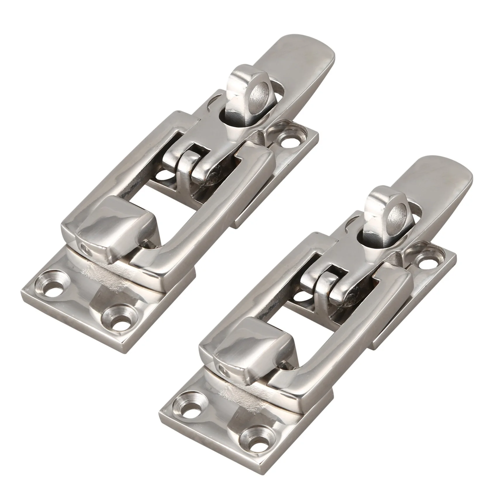 2X 316 Stainless Steel Marine Boat Door Lock Latch Catch Anti-Rattle Fastener Clamp 70mm Marine Hardware