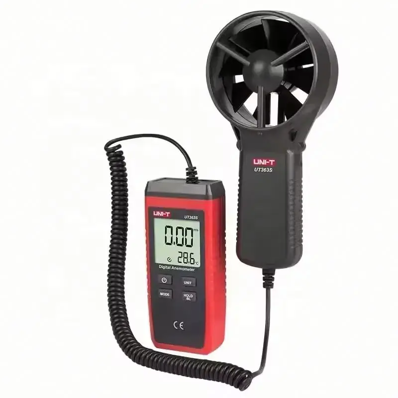 UT363S Digital Anemometer 30m/s Wind Speed Air Volume Meter LCD Electronic Tachometer Backlight IP68 Protection Handheld