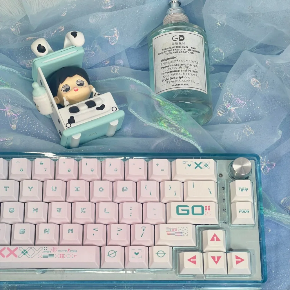 مجموعة مطبوعة Keycap 120 مفتاحًا، مجموعة الارتفاع الأصلي PBT DYE-Sub لـ 60/64/65/68/87/9810 4 لوحات المفاتيح الميكانيكية