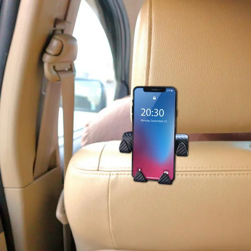 Car Seat Headrest Hooks Vehicle Storage Hook Multifunctional Umbrella Hanger Mobile Phone Holder Automobile Interior Accessories