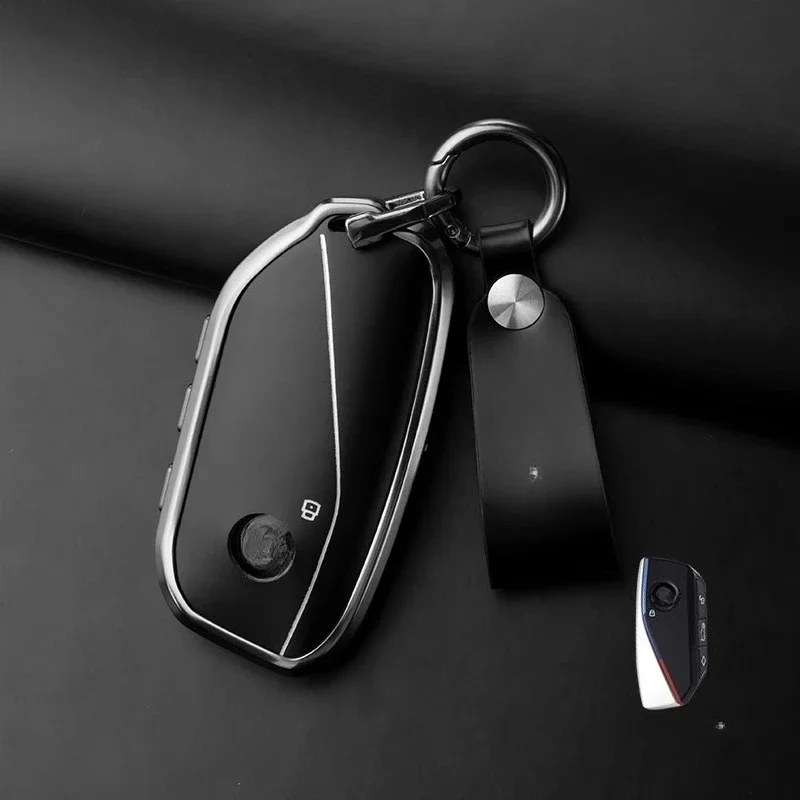

Подходит для BMW X1 X3 X4 X5 X6 X7 из алюминиевого сплава + кожаный чехол для дистанционного ключа автомобиля Доступны различные стили и цвета