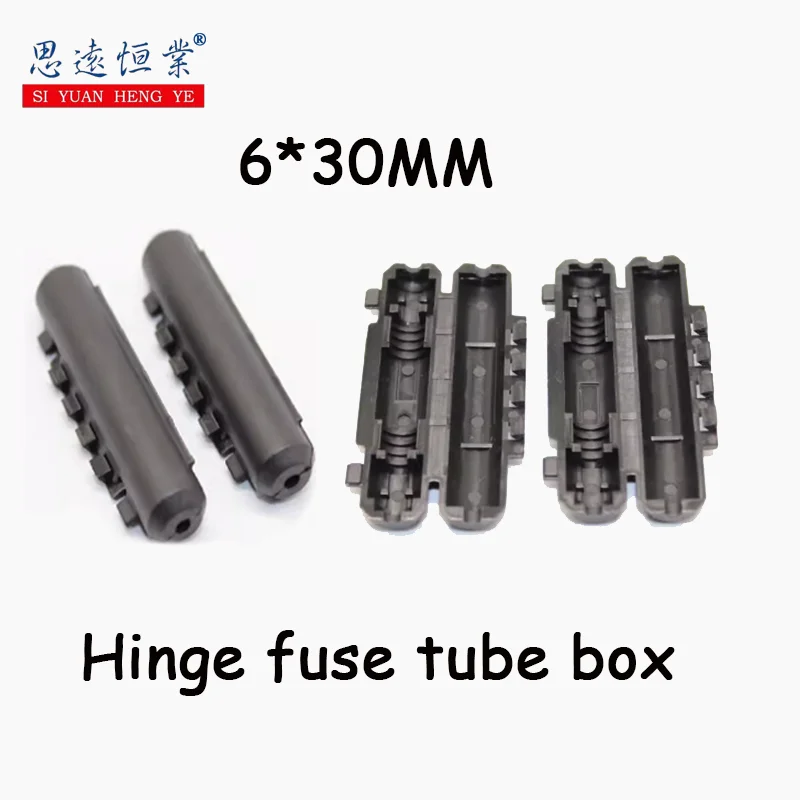 100pcs Screw fuse box hinge fuse holder Black hinge fuse holder 6*30