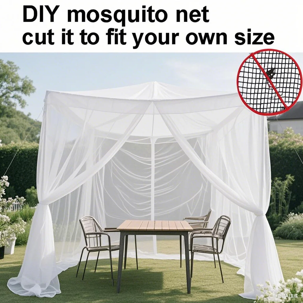 DIY Mosquito Net Camping Outdoor Huntting Garden Dormitory Tent Picnic Cut Fit Size Mosquito Netting 3*3 4*4 5*5 6*6 7*7 8*8m