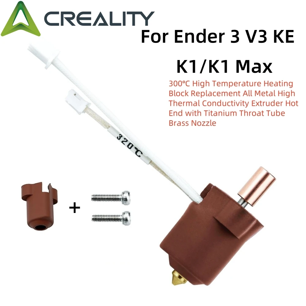 Zestaw gorącej końcówki ceramicznej Creality Ender 3 V3 KE 300 ° C Wysokotemperaturowy blok grzewczy Całkowicie metalowy gorący koniec wytłaczarki dla K1/K1 Max