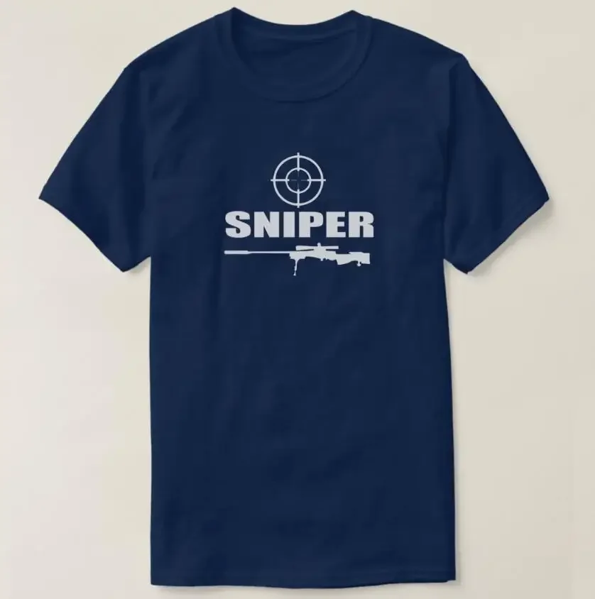 Army Sniper Gun Military Men Shoot T-Shirt Short Sleeve Casual 100% Cotton O-Neck Summer Shirt