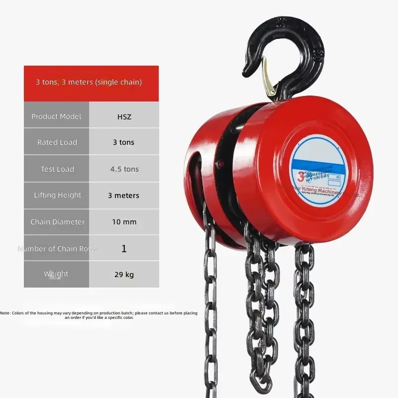Hot Sale HSZ Round Hand Zipper Chain Gourd 3T Save Labour Hand Manual Lifting Chain Block for Construction and Warehouse