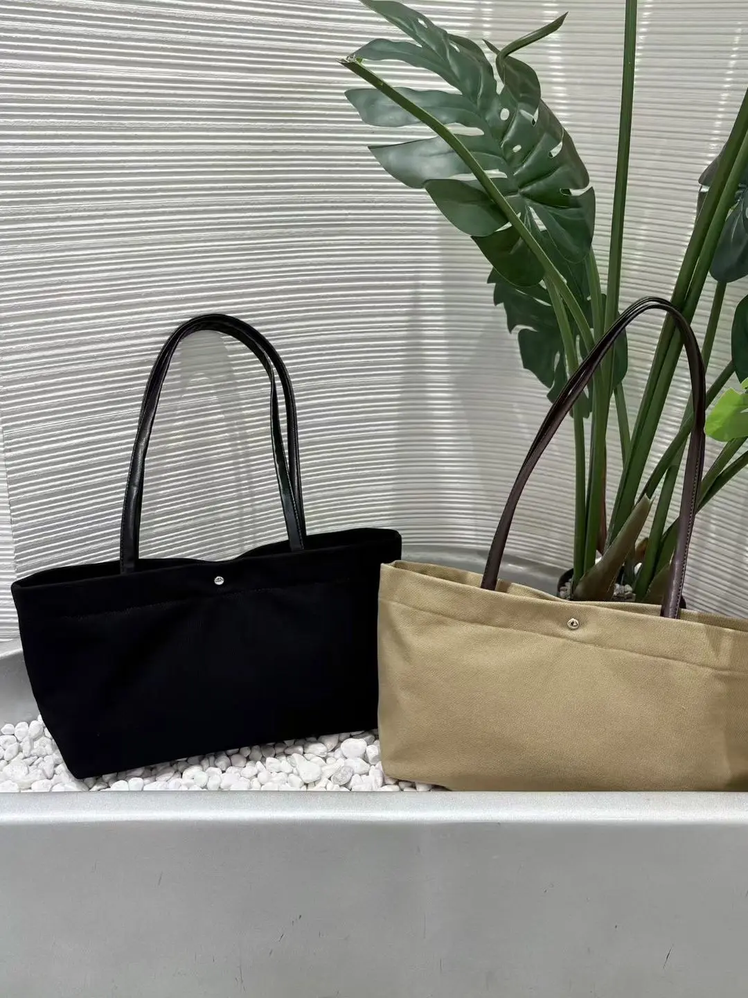 CocoMonica Linen Canvas Tote Bag Women's Versatile Commuter Handbag Large Capacity Single Shoulder Armpit Casual Versatile