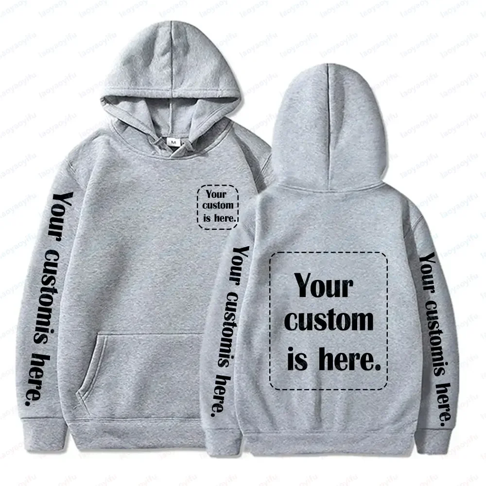 2026 Student Casual Custom Printed Text DIY Hoodie Customized Personalized Hoody Custom Hoodies Text Sweatshirt Clothes