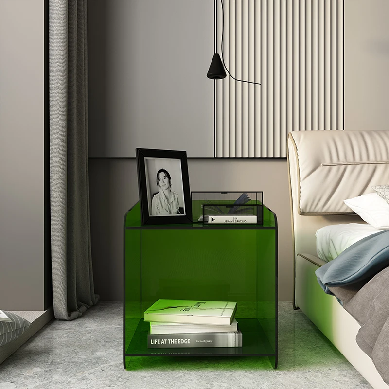 Acrylic bedside table simple creative Internet celebrity modern bedroom living room locker