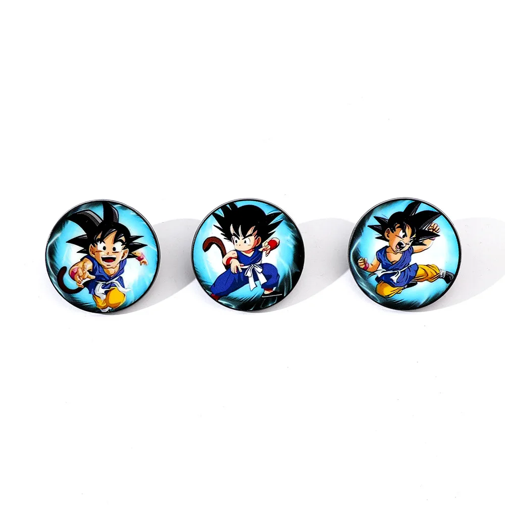 1 Set Japanese Anime Cartoon Characters Dragon Ball Metal Badge Wukong Collection Printed Brooch Accessories Brooch Decoration