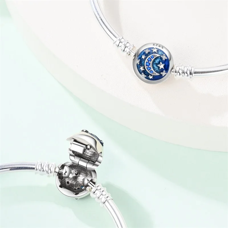 

New 925 Sterling Silver Fashion Universe Star River Bracelet For Women Elegant Birthday Anniversary Jewelry Gifts
