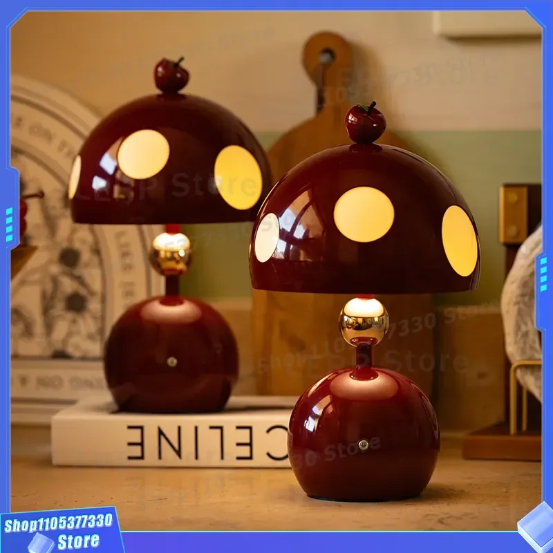 Red Wedding Table Lamp Pair for Bedroom Bedside Decoration Happy Changming Light Bridal Dowry Gift Home Decor Night Light