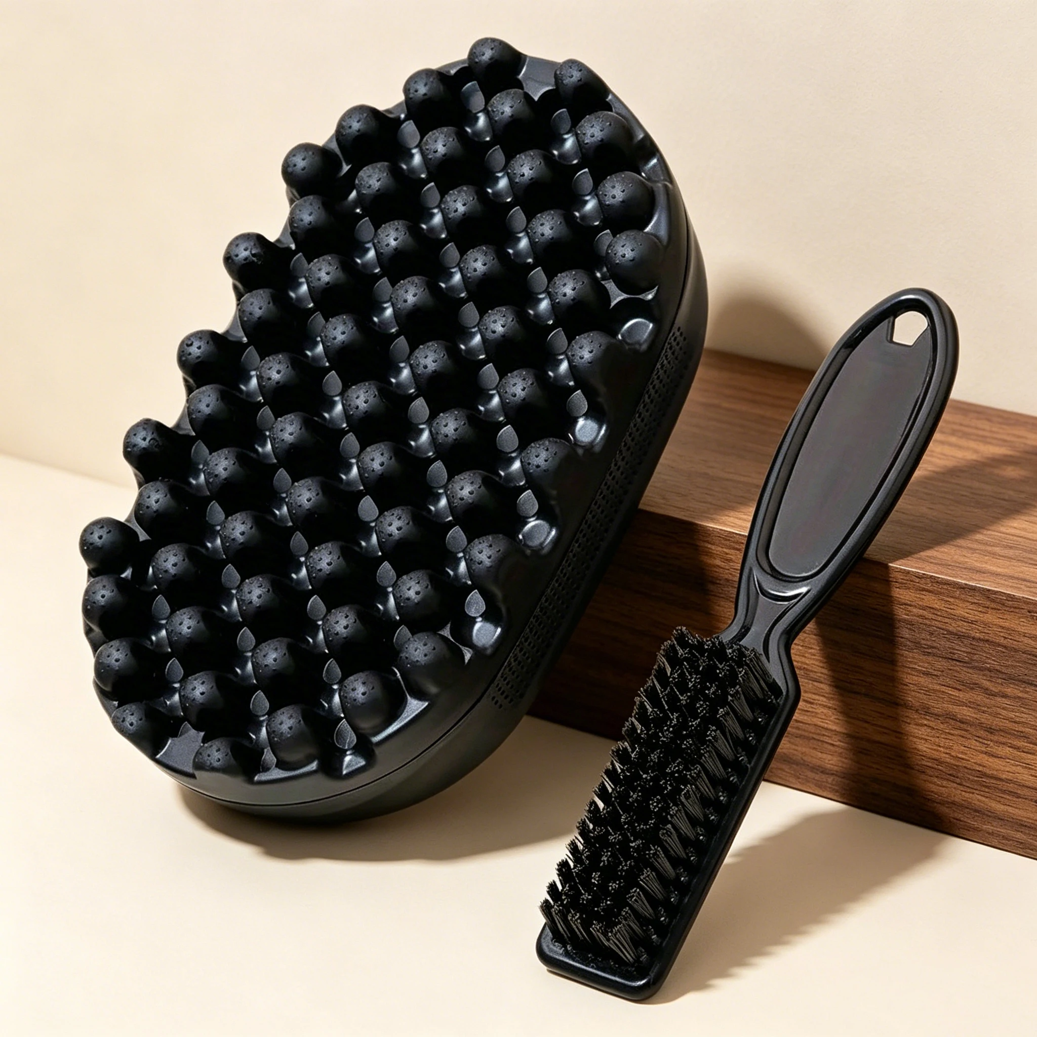 2-Piece Scalp Care Hair Brushes Shower Massage Brush Hair Edge Styling Brush Home Salon Hair Grooming Daily Supplies