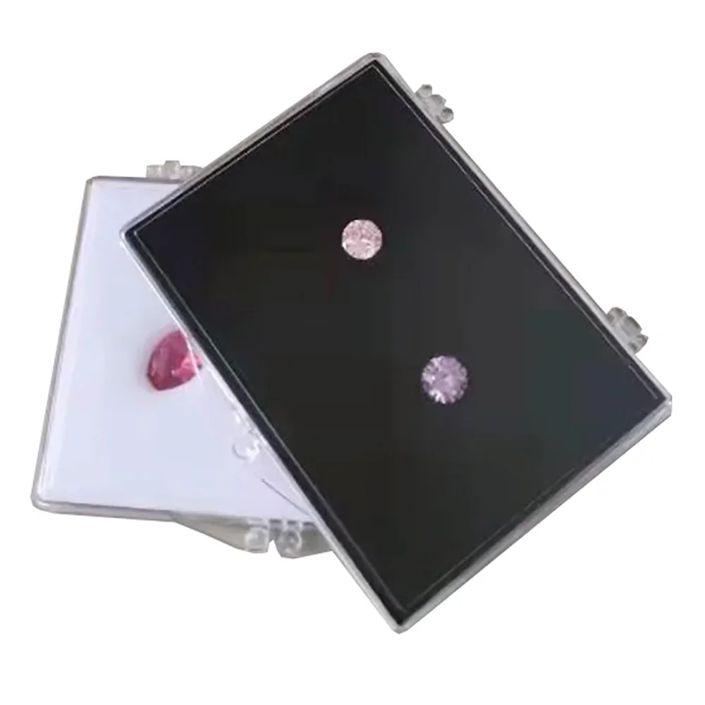 

Коробка для демонстрации ювелирных изделий с драгоценными камнями, органайзер для бриллиантов, обучающая упаковочная коробка для образцов, прозрачные серьги, коробки для хранения каменных драгоценных камней