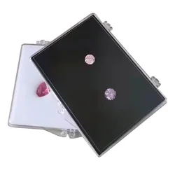 Gems Jewelry Display Box Diamond Organizer Gemstone Teaching Specimen Packaging Box Clear Earrings Stone Gems Storage Boxes