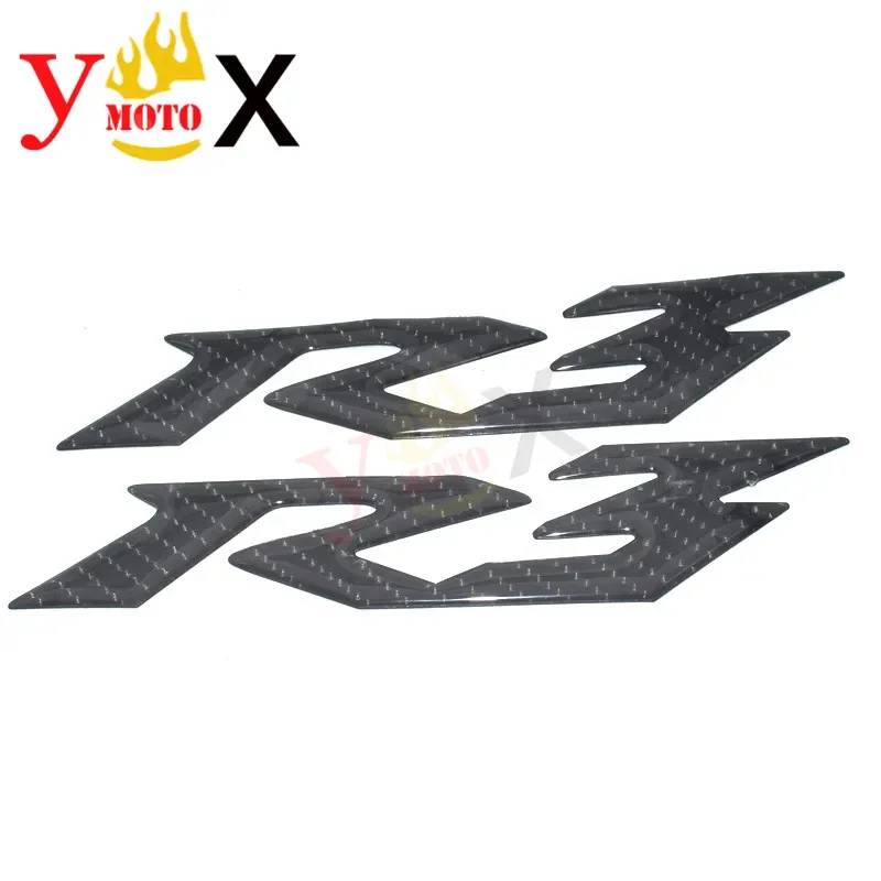 

Pair R3 Motorcycle 3D Real Carbon Fiber Logo Emblem Sticker Decal Symbol Mark Side Fairing Badge For Yamaha YZF-R3 YZF R3