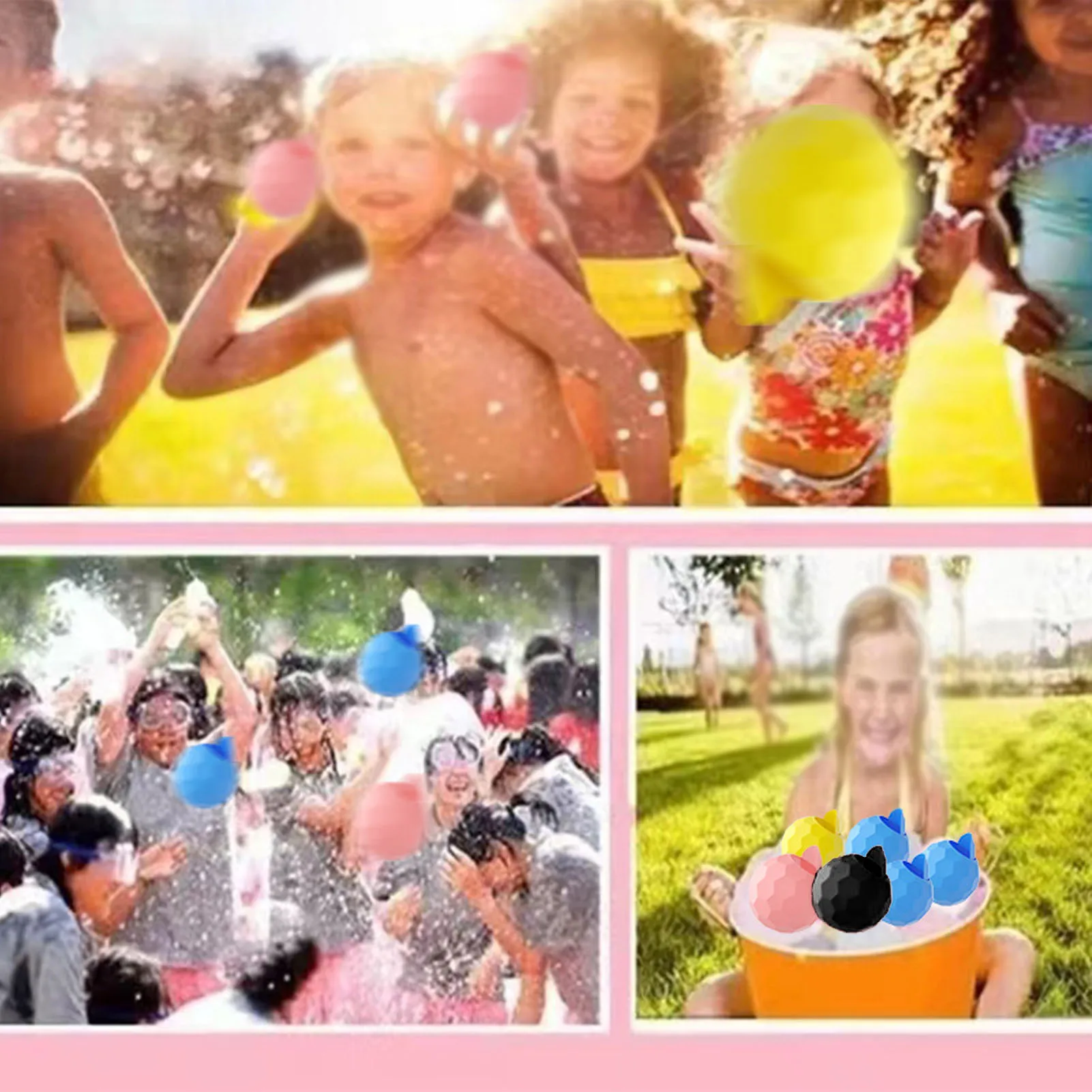 Balões de Água Reutilizáveis, Balões de Água de Silicone, Auto Selantes, Enchimento Rápido, Jogo para Festa na Praia ou na Piscina