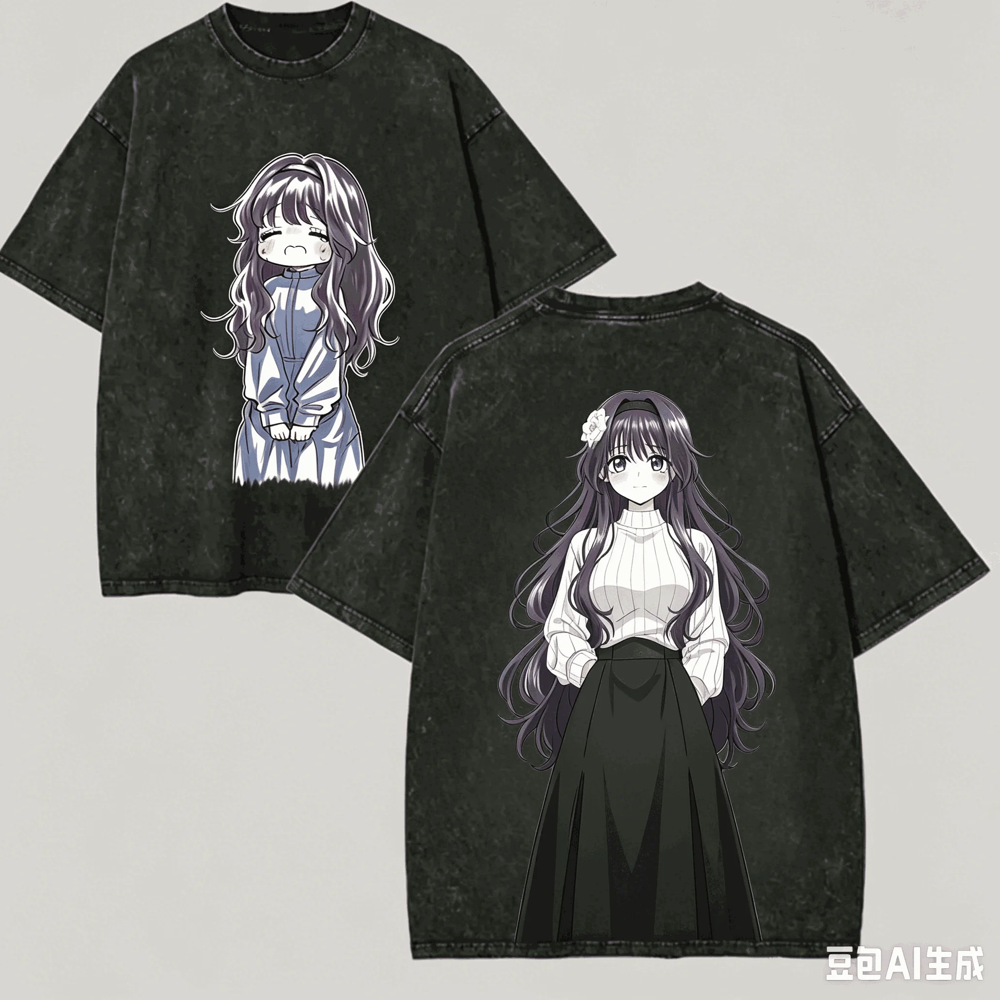 T-shirt unisexe ample et vintage, style streetwear, motif 'La fleur parfumée fleurit avec dignité', pour les amateurs d'anime, nouveau modèle Harajuku