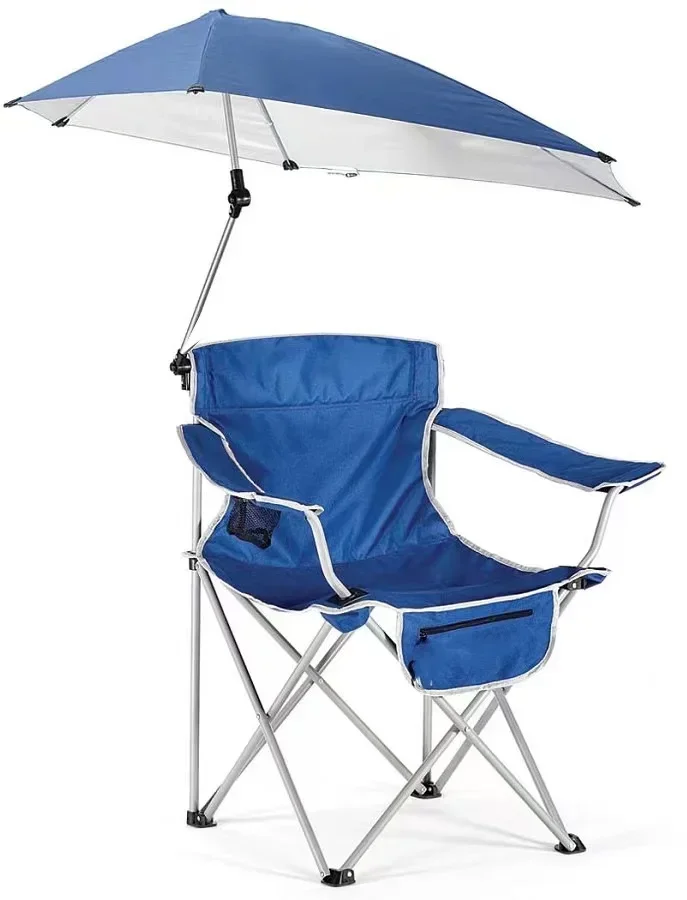 

Umbrella Footrest Camping Picnic Beach Chair Foldable Outdoor Recliner Fish Chair