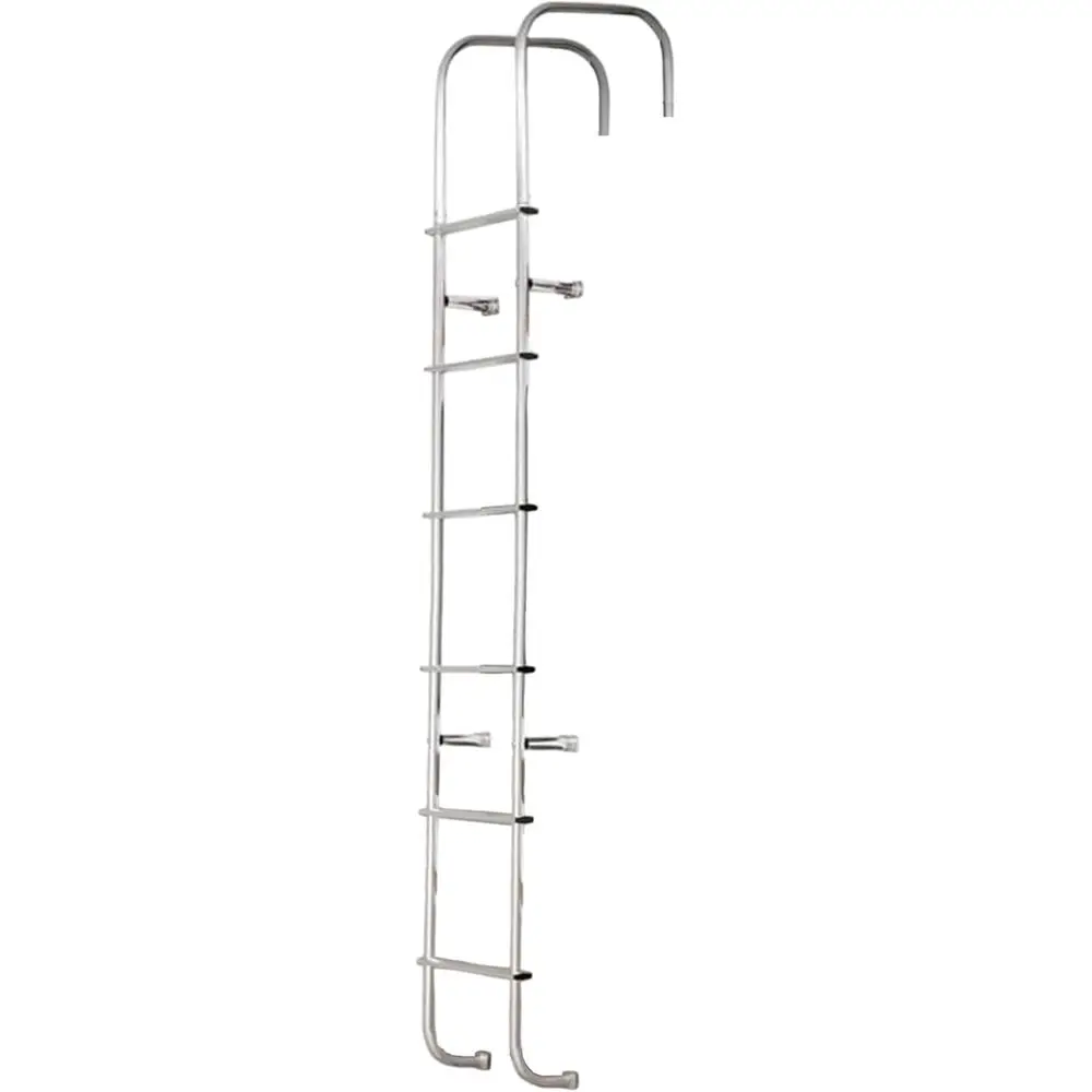 502L Straight RV Exterior Ladder - Polished Finish, Compatible with All Veal Rear Panel RVs
