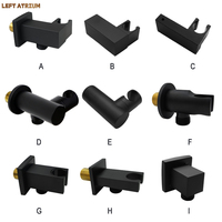 Black Brass Handheld Shower Spray Head Holder Bracket Bathroom Toilet Bidet Hand Sprayer Bracket With/ Without Outlet Connector