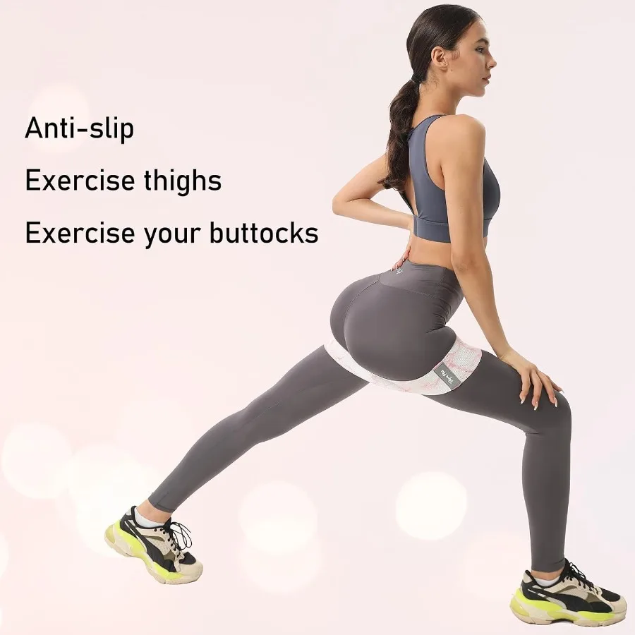 أربطة مقاومة للتمرين، أربطة الغنيمة للنساء والرجال، أربطة الورك والساق للمنزل واللياقة البدنية واليوجا والبيلاتس #3