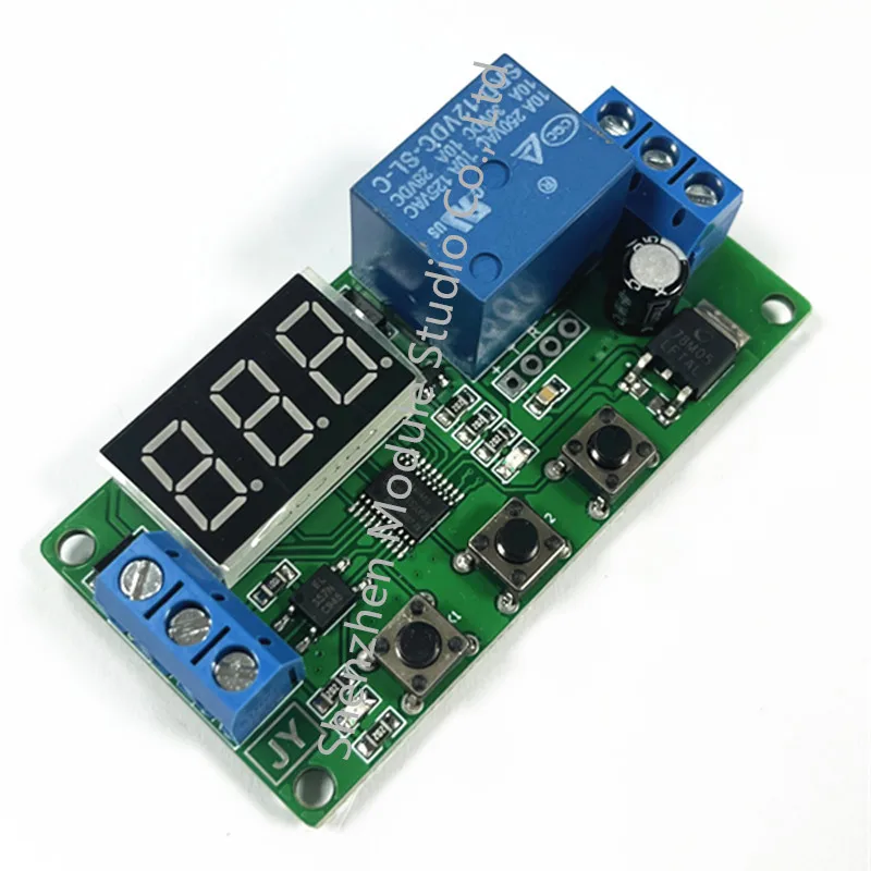 YYC-2 DC 5V/12V/24V Single Channel Timer Control Switch Relay Module Trigger Cycle Adjustable Timer Relay