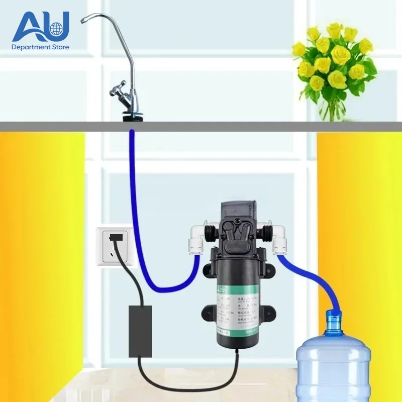 Automatic Water Bucket/Sink Self-Priming Pump DIY Washstand Electric Faucet with Auto Start/Stop Pump