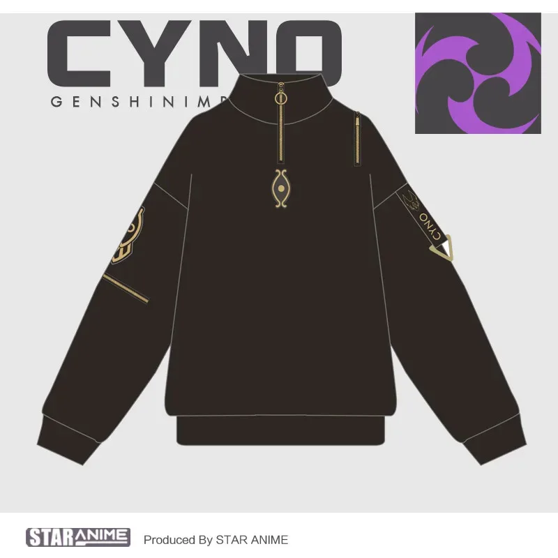 Anime Genshin Impact Cyno Cosplay Cool Tops Coat Harajuku Casual Hoodies Sweatshirt Springs Autumn Unisex Loose Jacket Pants