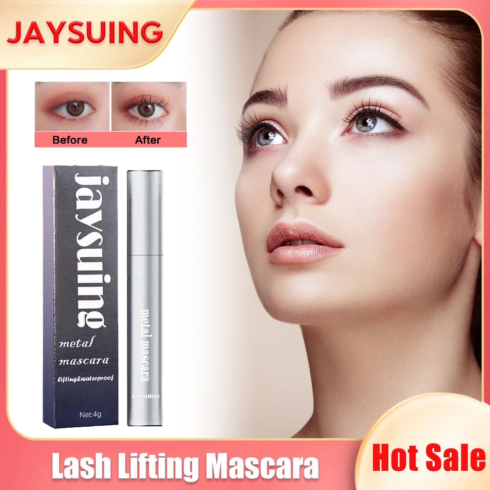 Metal Bar Type Head Mascara Waterproof Lasting Extra Volume Curling allungamento nero marrone Extension ciglia strumenti per il trucco degli occhi