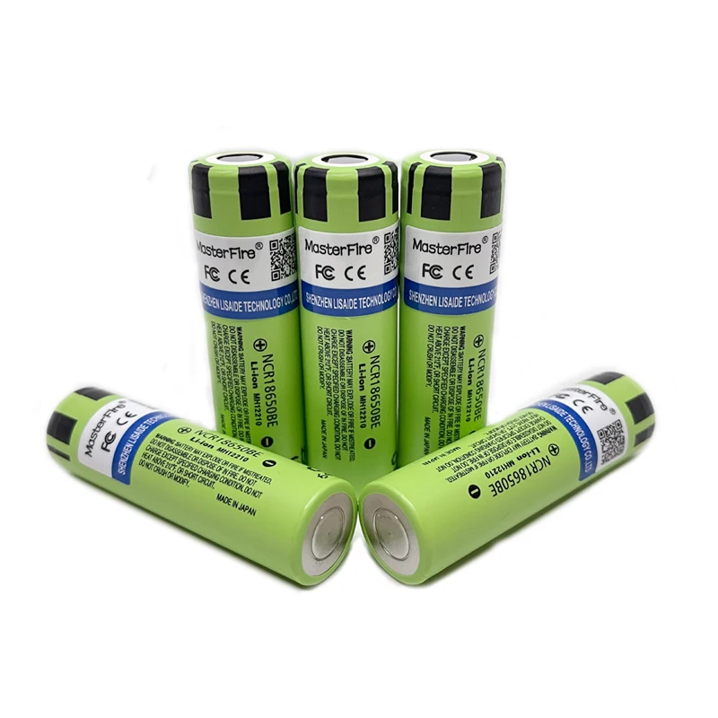 MasterFire 18650 3200mah NCR18650BE 3,7 V batería de litio recargable para Panasonic banco de energía baterías de linterna de cigarrillo electrónico