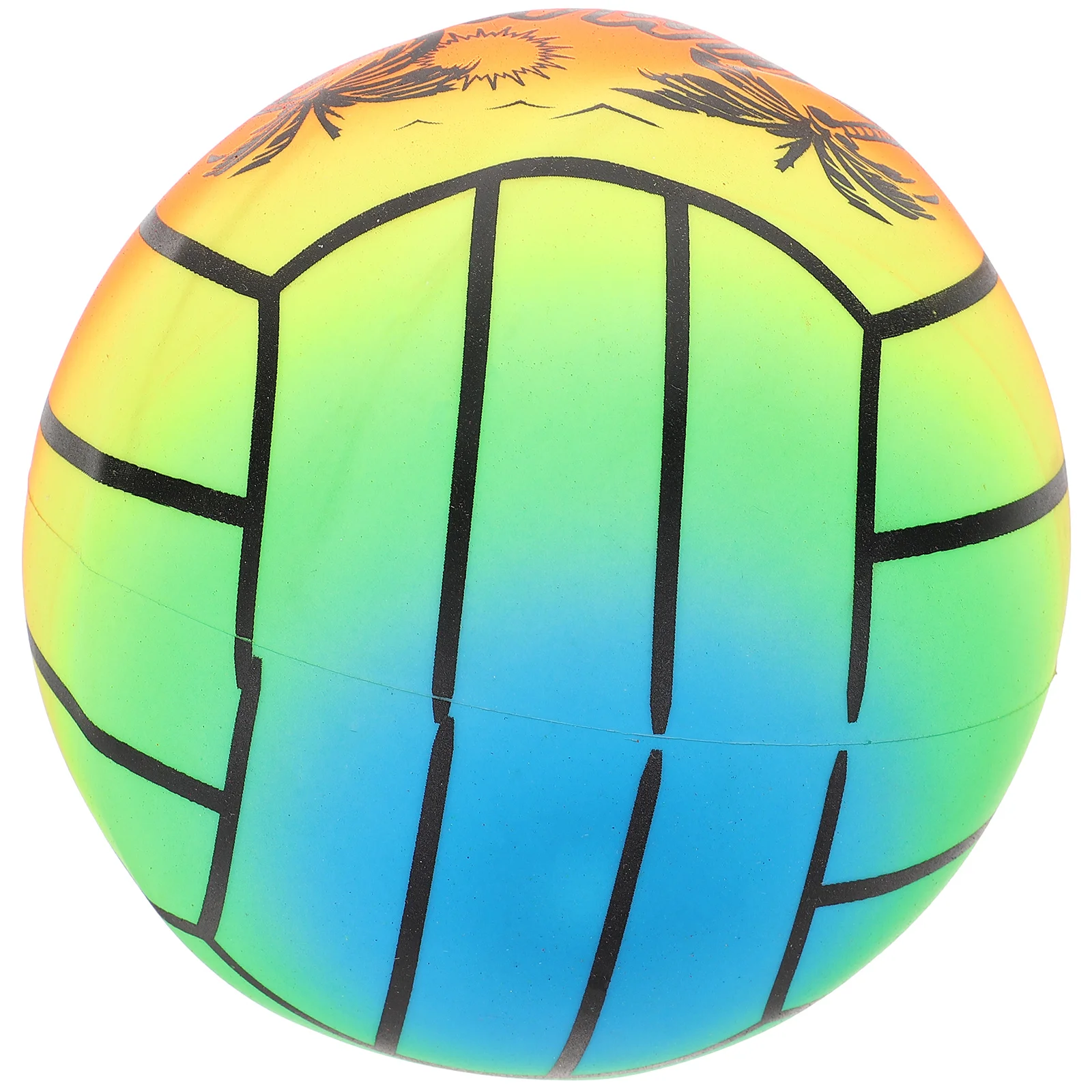 Inflatable Rainbow Volleyballs Beach Ball Sports Pool Ball Indoor and Outdoor Playing Inflatable Ball