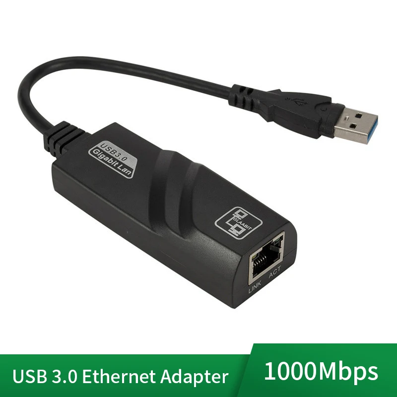 Adaptador Ethernet RTL8153, tarjeta de red para PC, Macbook, Windows y portátil, USB 1000 de 3,0 Mbps, cable USB 2,0, tipo C a Rj45 Lan