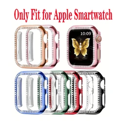 Bling Case for Apple Watch Series 9 8 7 6 5 4 3 2 1 SE(No Screen), Women Glitter Rhinestone Protector Frame.