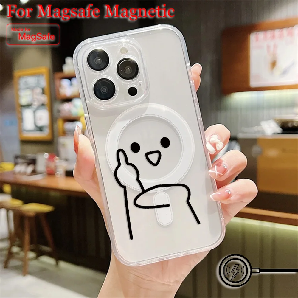 Cute funny Faces Grimace Magsafe Magnetic Phone Case for Samsung Galaxy S25 S24 S23 S22 S21 S20 FE Plus Ultra 5G Soft Tpu Cover