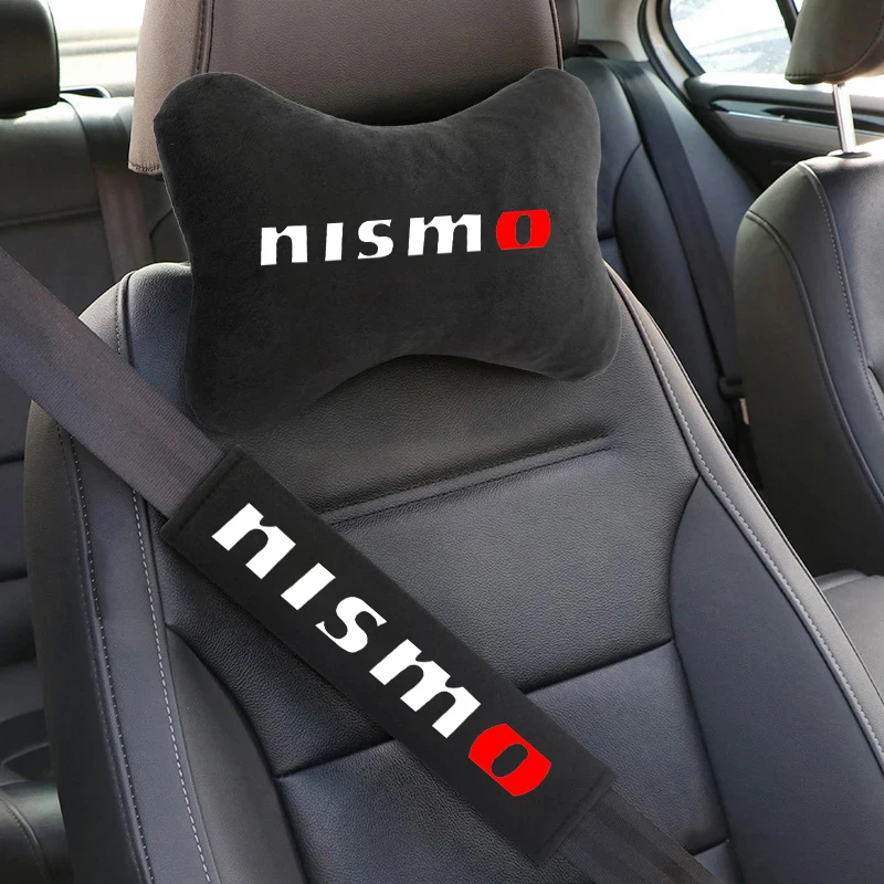 Cintos de segurança do carro capa almofada encosto de cabeça pescoço travesseiro para nissan nismo qashqai x-trail tiida teana gtr 370z nota juke acessório interior