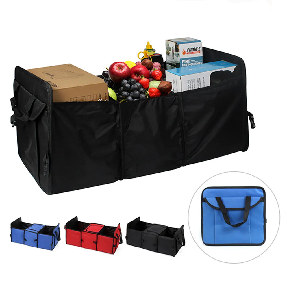 Multi-functional Insulation Storage Box for Car Backup Folding Storage Box 600D Oxford Cloth Black 