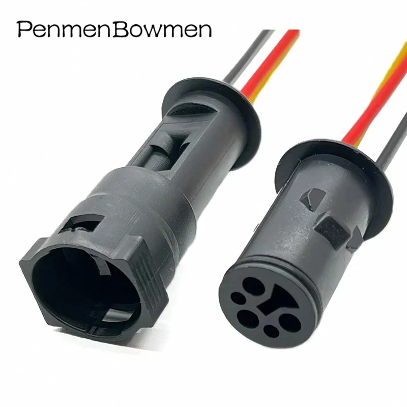 1 Set 3 Pin 1-926554-1 Car Round Protective Cover Plastic Shell Electrical Cable Connectors Wire Harness Plug