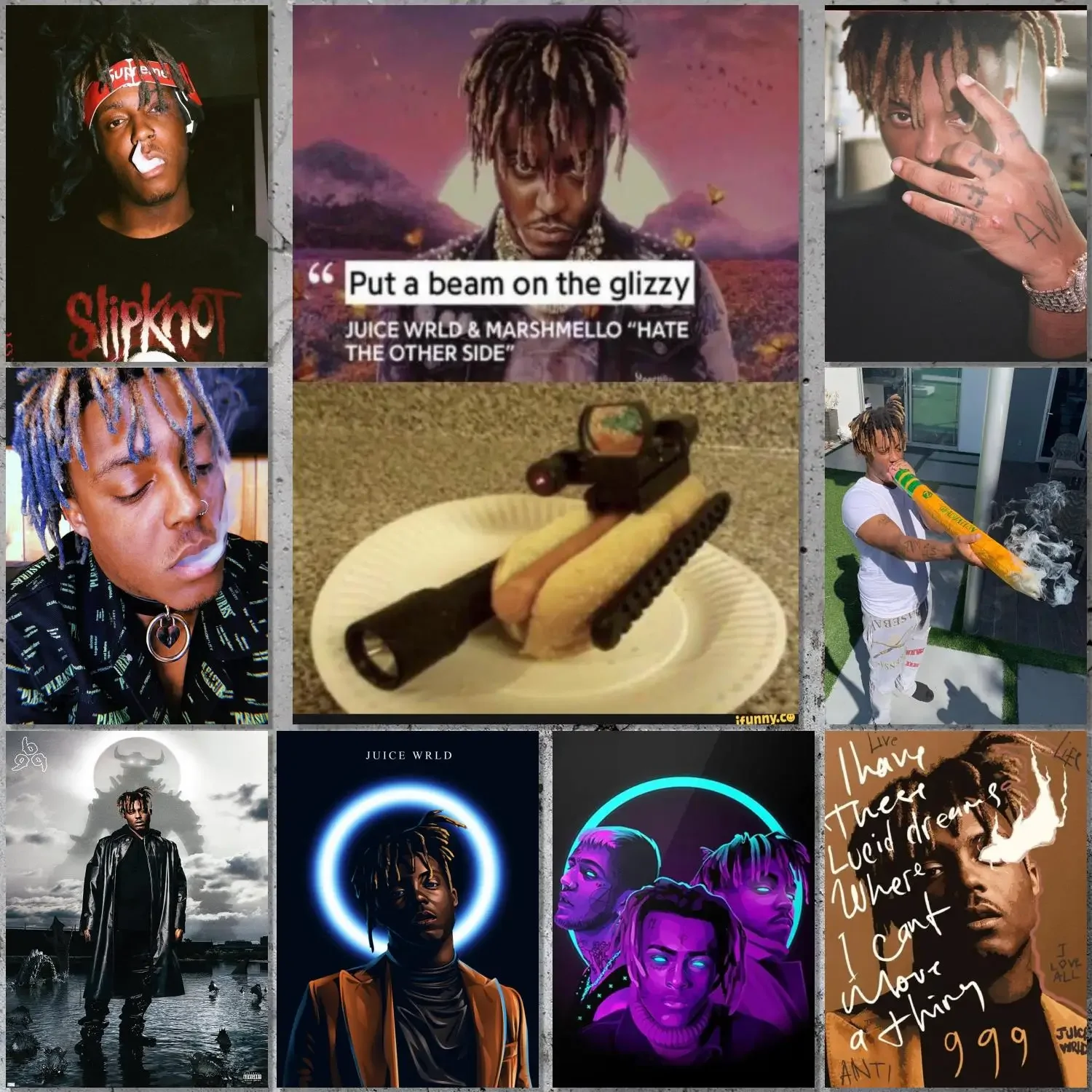 999 juice wrld rapper Poster Canvas Art Poster and Wall Art Picture Print Modern Family bedroom Decor Posters