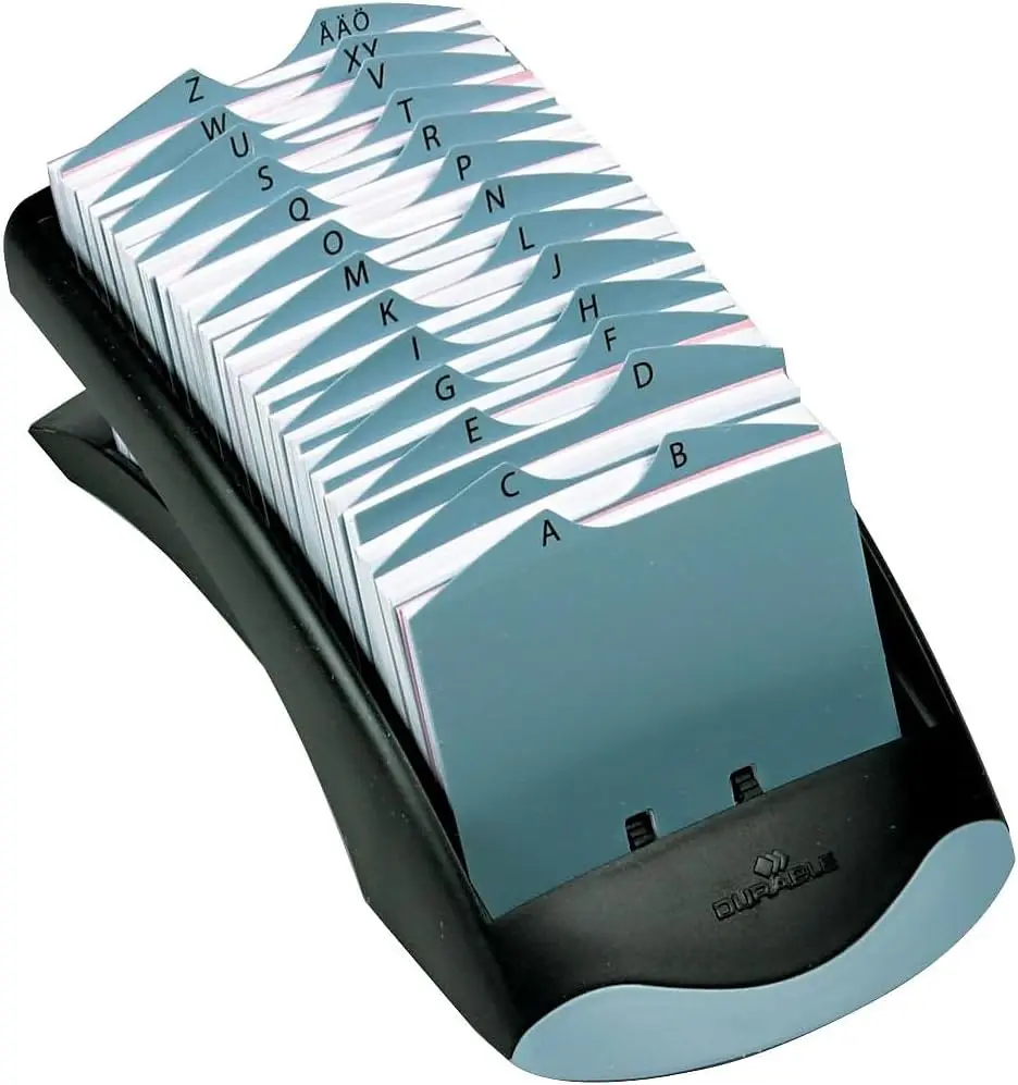 

Держатель для визитных карточек с 500 карманами и индексом A-Z, черный пластиковый настольный органайзер для офисного использования