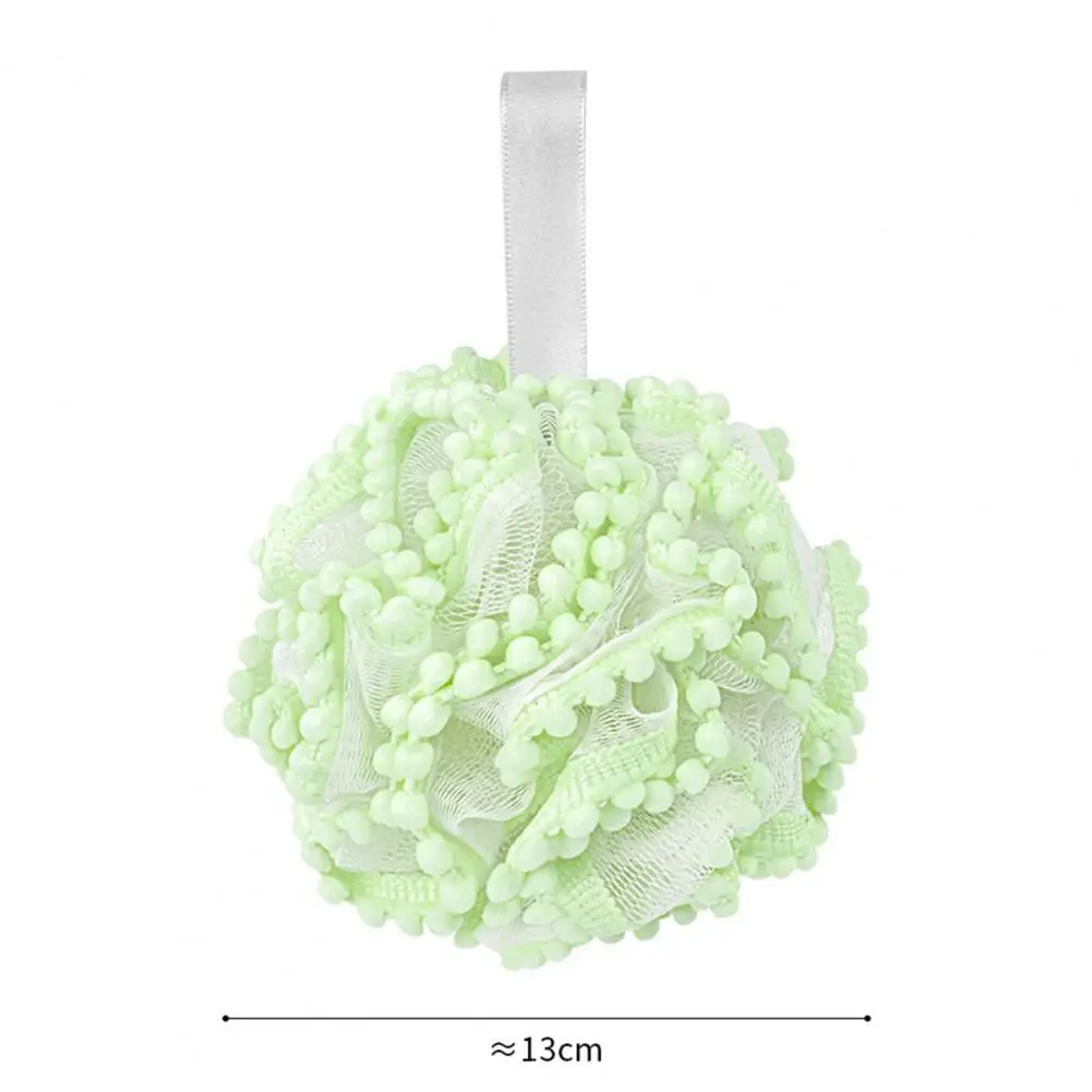 Hanging Bath Loofah Soft Mesh Bath Loofah Scrubber for Quick Lathering Exfoliation Gentle Shower Sponge Ball for Women Men Solid