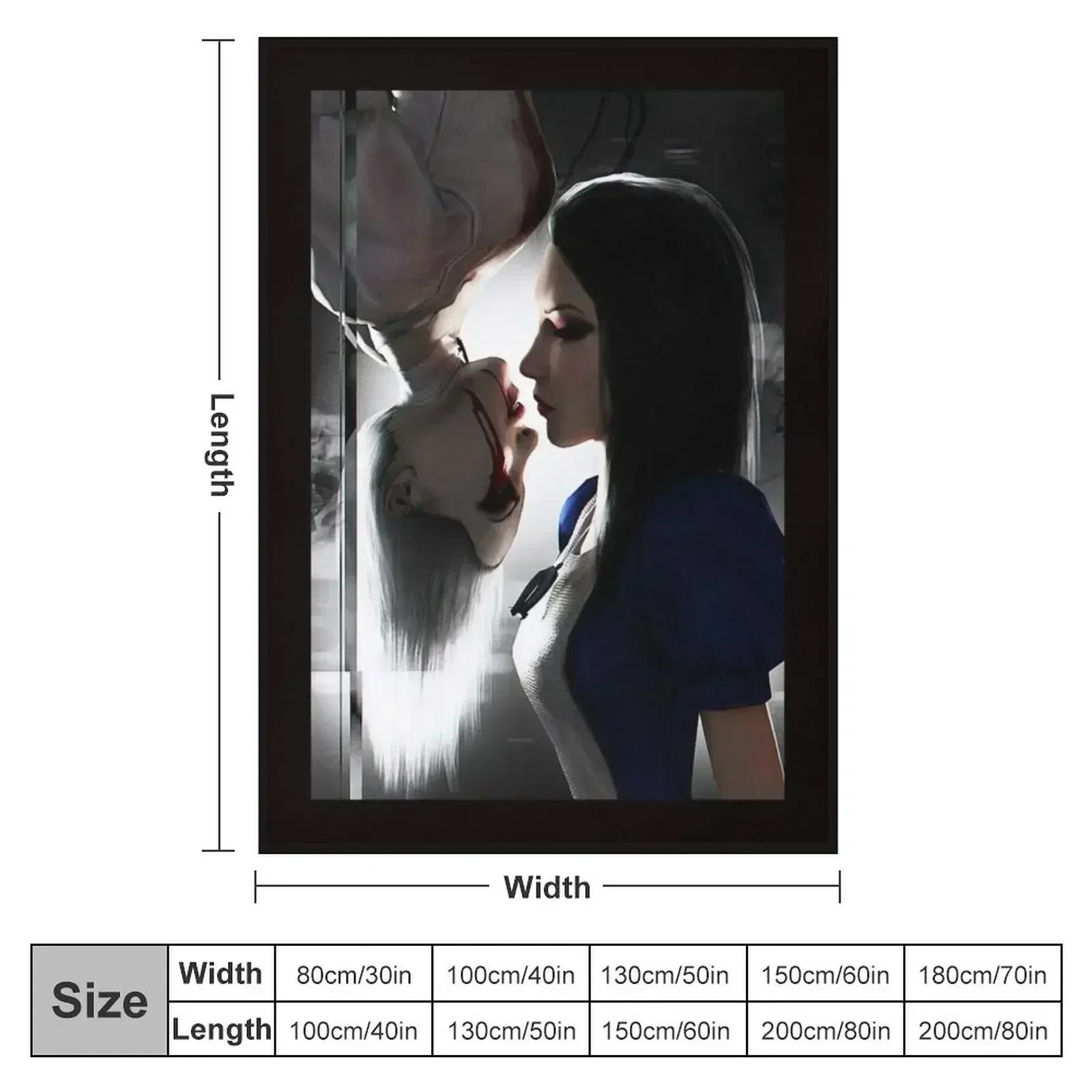 Alice Liddell - Alice Madness Returns Graphic Throw Blanket couch cozy soft plush fuzzy picnic outdoor blanket