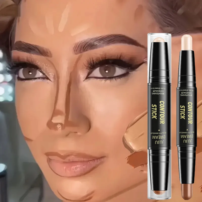 Double Head Highlight Pen Face Make Up Liquid Waterproof Contouring Foundation Contour Makeup Concealer Stick Pencil Cosmetics