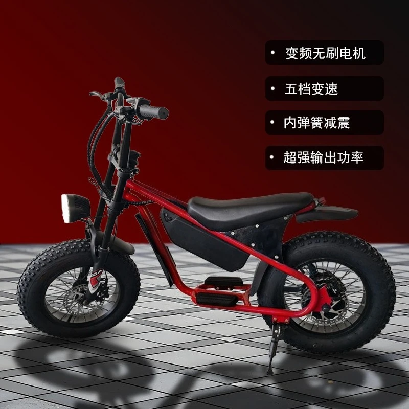 

48V lithium battery 16 inch retro wide tire electric bicycle snow off-road beach moped